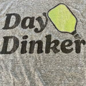 Retro Brand men’s Gray and Green pickle ball tee